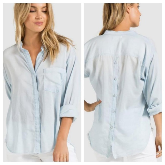 Bella Dahl Tops - Bella Dahl Button Down Frayed Hem Shirt Sz Small